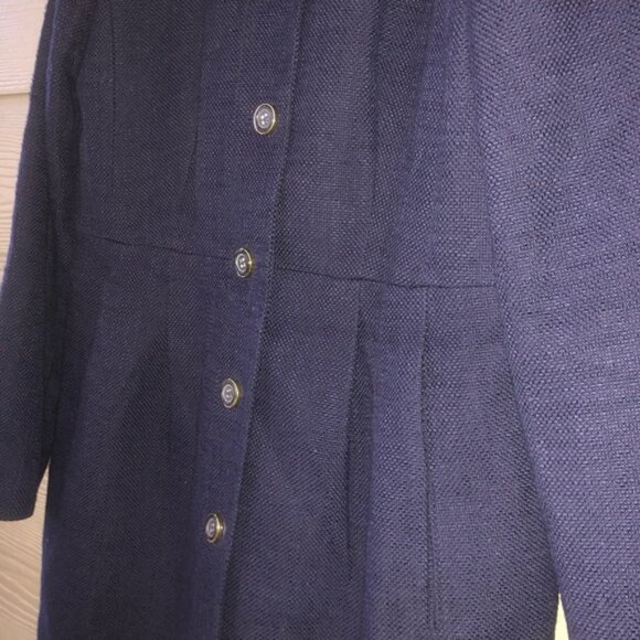 Banana Republic Women's Navy Coat Size Large - Picture 5 of 6